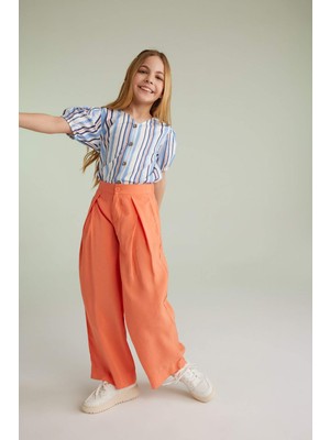 DeFacto Kız Çocuk Wide Leg Geniş Paça Modal Pantolon Z5900A623SM
