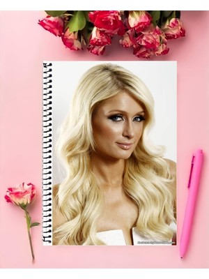 Paris Hilton Defter 1 Adet Özel Tasarım A4 Boyutu 21*29 cm  Telli Kareli defter