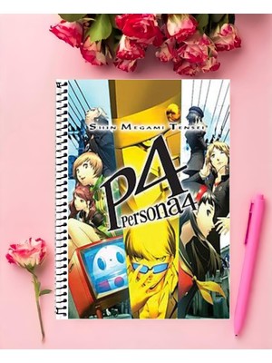 Shin Megami Tensei: Persona 4 Anime Defter 1 Adet Özel Tasarım A4 Boyutu 21*29 cm