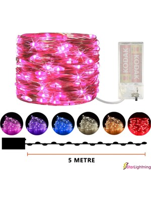 Starlightning Pembe Peri Led Çok Amaçlı Dekoratif Aydınlatma - 5 Metre