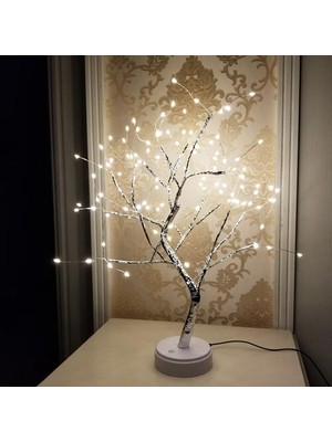 SLD 108 LED USB Masa Lambası Bakır Tel Noel Yangın Ağacı Gece Lambası Masa Lambası Ev Masaüstü Dekorasyon Noel Dekorasyon (108 Işıklar Pembe) (Yurt Dışından)