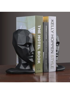 SLD Reçine Insan Yüz Beyin Bookends Vintage Kitap Durdurucu Ayarlanabilir Kitaplık Kitaplar Için Standı Ev Ofis Süslemeleri Masa Organizatör | Bookends (Yurt Dışından)