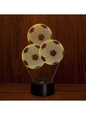 SLD Futbol 3D Gece Lambası Çocuk Yatak Odası Nightlight Anime Lamba (Yurt Dışından)