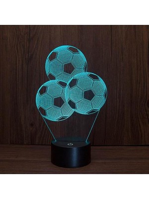 SLD Futbol 3D Gece Lambası Çocuk Yatak Odası Nightlight Anime Lamba (Yurt Dışından)