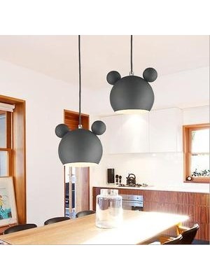 SLD Nordic Duvar Lambası Çocuk Odası Işıkları Için Alüminyum Mickey Aplik Modern Kapalı Duvar Işık Fikstür E27 Yaratıcı Armatür (Beyaz) (Yurt Dışından)