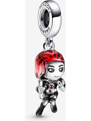 Nocce Gümüş Marvel The Avengers Black Widow Sallantılı Charm