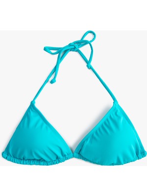 Koton Üçgen Bikini Üstü Boyundan Bağlamalı Kaplı