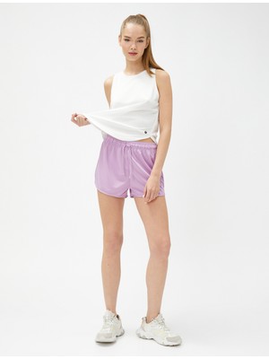 Koton Mini Spor Şort Beli Bağlamalı