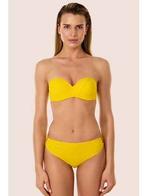 Ayyıldız 3404 Sarı Straplez Bikini Takımı