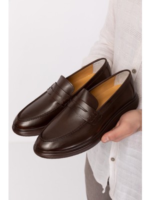 Maximoda Hakiki Deri Casual Erkek Ayakkabı Çok Hafif Düz Tabanlı İç Dış Deri