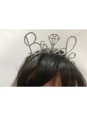 Kidspartim Tek Taşlı Brıde Metal Taç