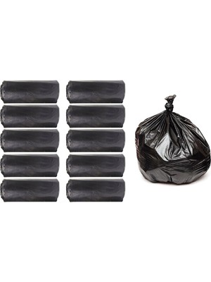 Eymar Market Hantal Boy Ağır Hizmet Çöp Torbası 100X150 cm 10 Lu Rulo x 10 Paket = 100 Adet Siyah