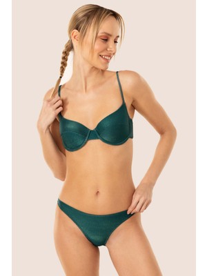 Ayyıldız 3409 Petrol Simli Kaplı Bikini Takımı