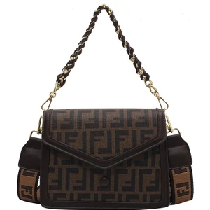 Retro Mektup Baskı Omuz Çapraz Vücut Küçük Kare Çanta (Yurt Dışından)