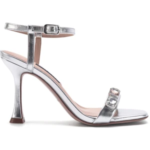 Nine West ASAYEN 3FX Gümüş Kadın Topuklu Sandalet