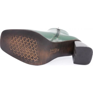 PM161-K034 Küt Burun Çerçeve Topuklu Kadin  Bot