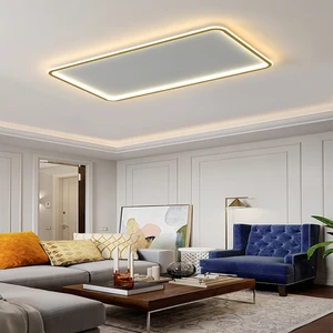 CL54103 Gold Kumandalı,Dimli,3 Işık Rengi,90X60CM Dikdörtgen,LED Tavan Lambası,Avize,Modern Aydınlatma