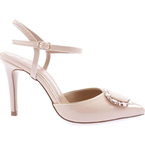 1005-23Y Kadin Kristal Tokali Bilekten Bağli Ince Topuklu Ayakkabi