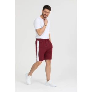 Erkek Basic Şerit Detaylı Cepli Şort