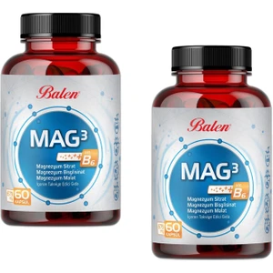 Mag 3 Magnezyum Sitrat & Bisglisinat & Malat 679 Mg 60 Kap. X 2 Adet
