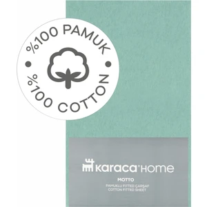 Karaca Home Motto Penye Fitted Çift Kişilik Çarşaf 160X200+30 cm Yeşil
