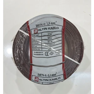 Altın Kablo 2.5 mm Nya Kablo Tek Damar Kahverengi 100 Metre