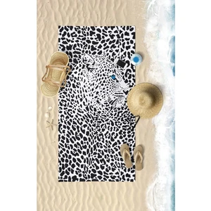 Black Leopard Dijital Baskılı 75X150 cm Plaj Havlusu