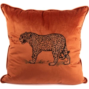 Mikasa Moor Leopar Nakışlı Turuncu 55X55 Yastık Kırlent