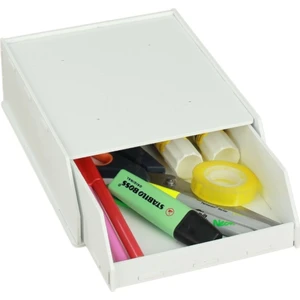 Gizli Çekmece Organizer Masa Altı Saklama Kabı Büyük Boy Dikey Demonte Mdf Beyaz Renk