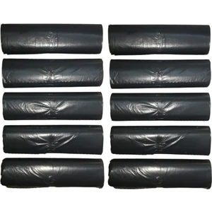 Orta Boy Çöp Torbası 55X60 cm 20 Li Rulo x 10 Paket = 200 Adet Siyah
