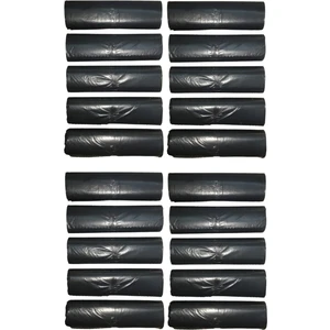 Büyük Boy Çöp Torbası 65X80 cm 10 Lu Rulo x 20 Paket = 200 Adet Siyah