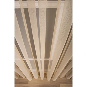 Evdepo Home Taç Bej Düz Renk, 1/3 Sık Pile Tül Perde Tek Kanat - 100 x 200 cm