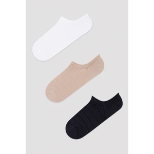 3 Çift Microfiber Spor Sneaker Çorap