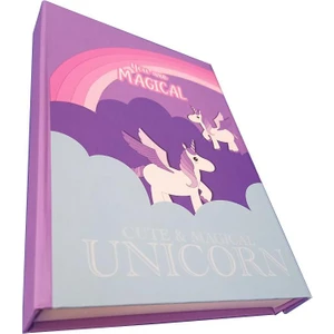 Hatıra Defteri Kilitli Kız Modeli Günlük Defteri Unicorn Hediye Kutulu 100 Yaprak Çizgili 1 Adet Unicorn