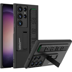Samsung Galasy S23 Ultra Kılıf Band Standlı El Tutacaklı + Ekran Koruyucu Ped