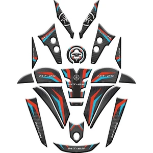 Yamaha MT25 2020 - 2023 Uyumlu Full Tank Pad Set 010