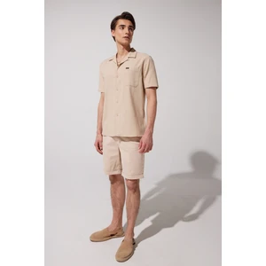 Lee Regular Fit Normal Kesim %100 Pamuk Lacivert Kısa Kollu Gömlek