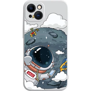 Xstep Case Xstepcase Apple iPhone 13 6.1 Inç Astronot Desen Baskı Koruyucu Kapak Önleme Önleyici Telefon Kasası Için Tpu Telefon Kasası (Yurt Dışından)
