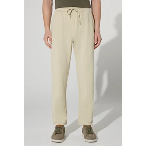 Altınyıldız Classics Unisex Bej Standart Fit Normal Kesim Cepli Pamuklu Esnek Eşofman Altı