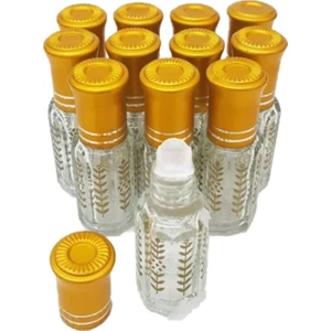 12 Ml Boş Sırmalı Cam Esans Şişesi 12 Adet