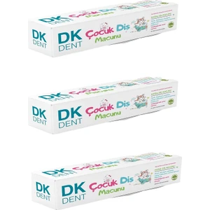 Dk Dent Çocuk Diş Macunu Doğal Aloe Vera ve Karanfil Özlü - 50 ml x 3 Adet