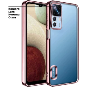 Xiaomi Mi 12T Pro Kılıf Zebana Glint Silikon Kılıf Rose Gold