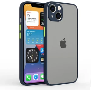 Apple iPhone 14 Plus Kılıf 3D Kamera Korumalı Arkası Mat Kenarları Renkli Smoke Case