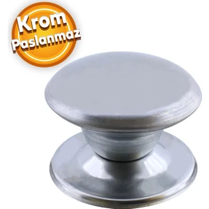 Bombeli Baba Krom Kapı Tokmağı Topuzu Kolu Metal Tokmak Paslanmaz