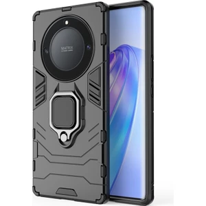 Honor X9A - X40 - Magic 5 Lite Batman Serisi Yüzük Standlı Armor Kılıf - Siyah AL3349
