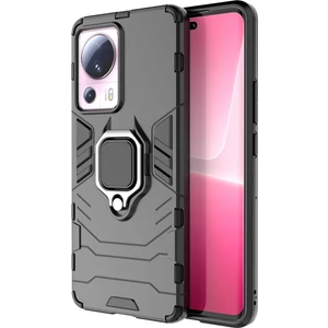 Xiaomi 13 Lite / Civi 2 Batman Serisi Yüzük Standlı Armor Kılıf - Siyah AL3349