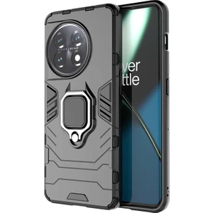 Oneplus 11 Global Batman Serisi Yüzük Standlı Armor Kılıf - Siyah AL3349