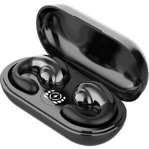 Happy World Shopping T20B Kemik Iletim Bluetooth 5.3 Kulaklık Kulak Klipsi Küpe Kablosuz Mikrofonlu Kulaklıklar Çağrı Dokunmatik Kontrol Spor Kulaklıklar (Yurt Dışından)