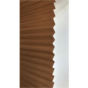 Kahverengi Plicell Vidalı Sistem Cam Balkon Perdesi