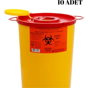 Tıbbi Atık Kovası 10LT - 10 Adet
